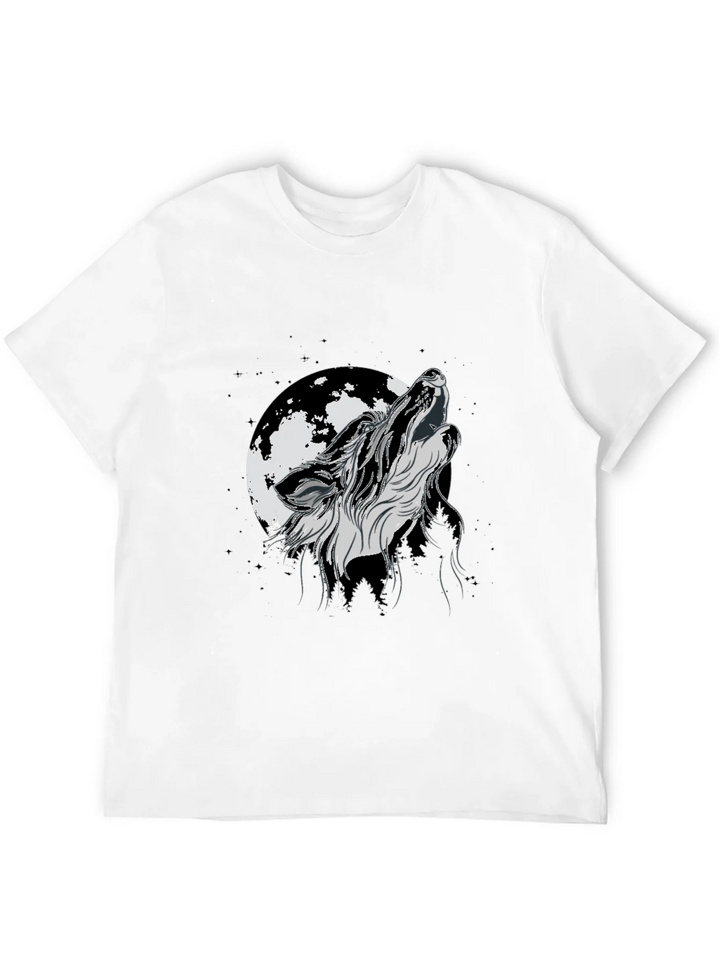 Wolf Moon Graphic Tee - Black Cotton product image 11