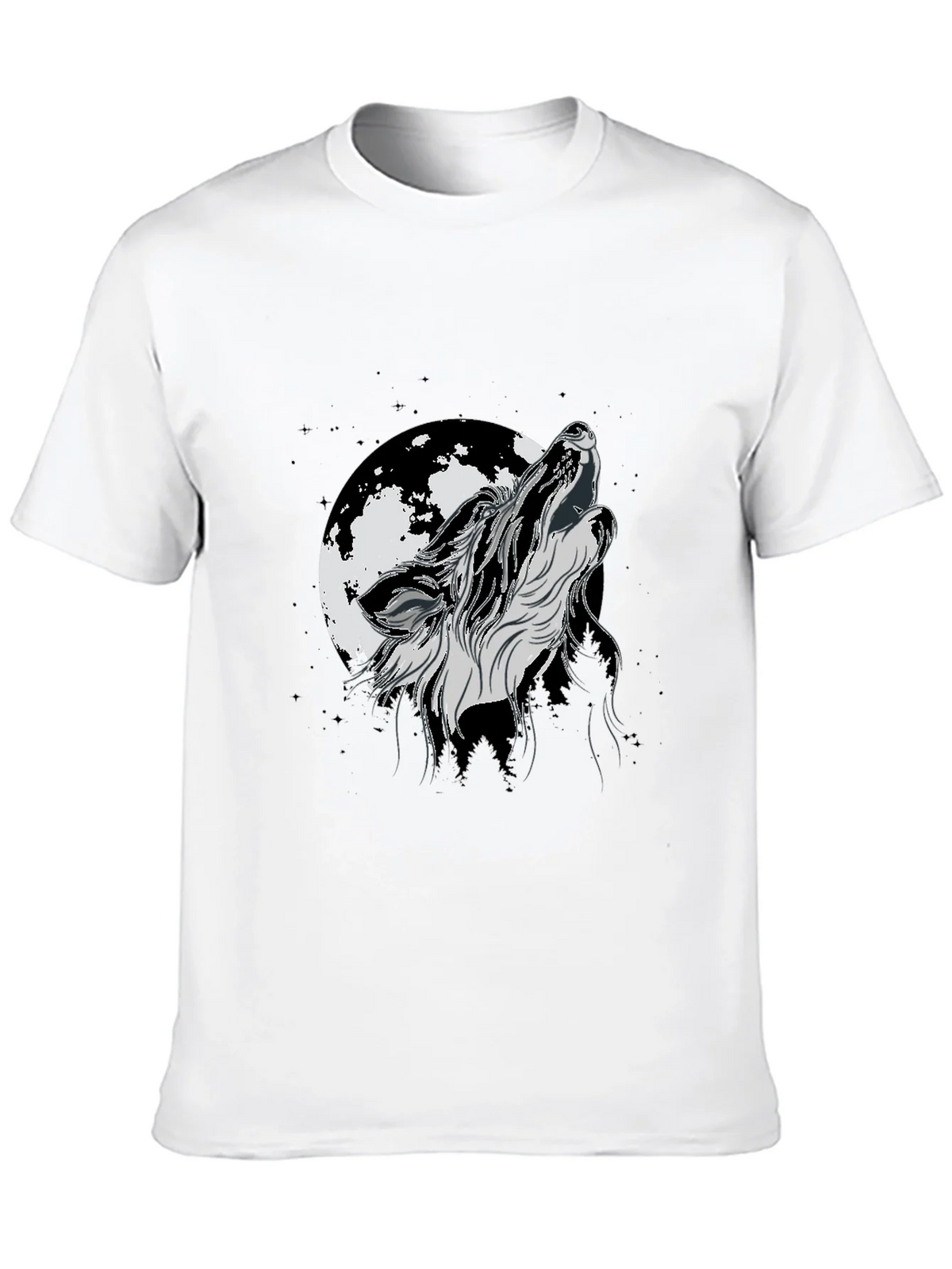 Wolf Moon Graphic Tee - Black Cotton product image 9