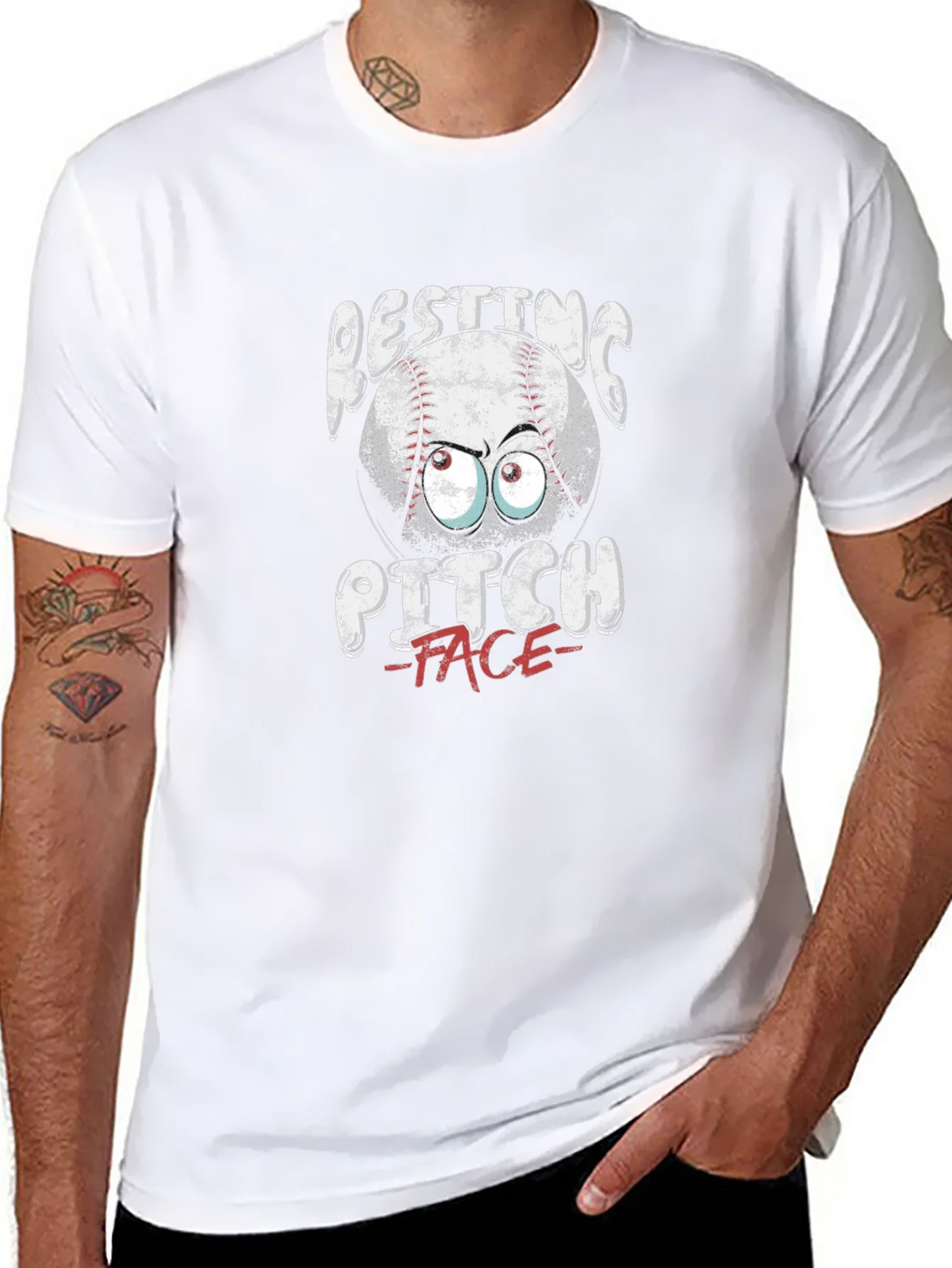 Resting Pitch Face T-Shirt - Baseball Funny Graphic Tee product image 7