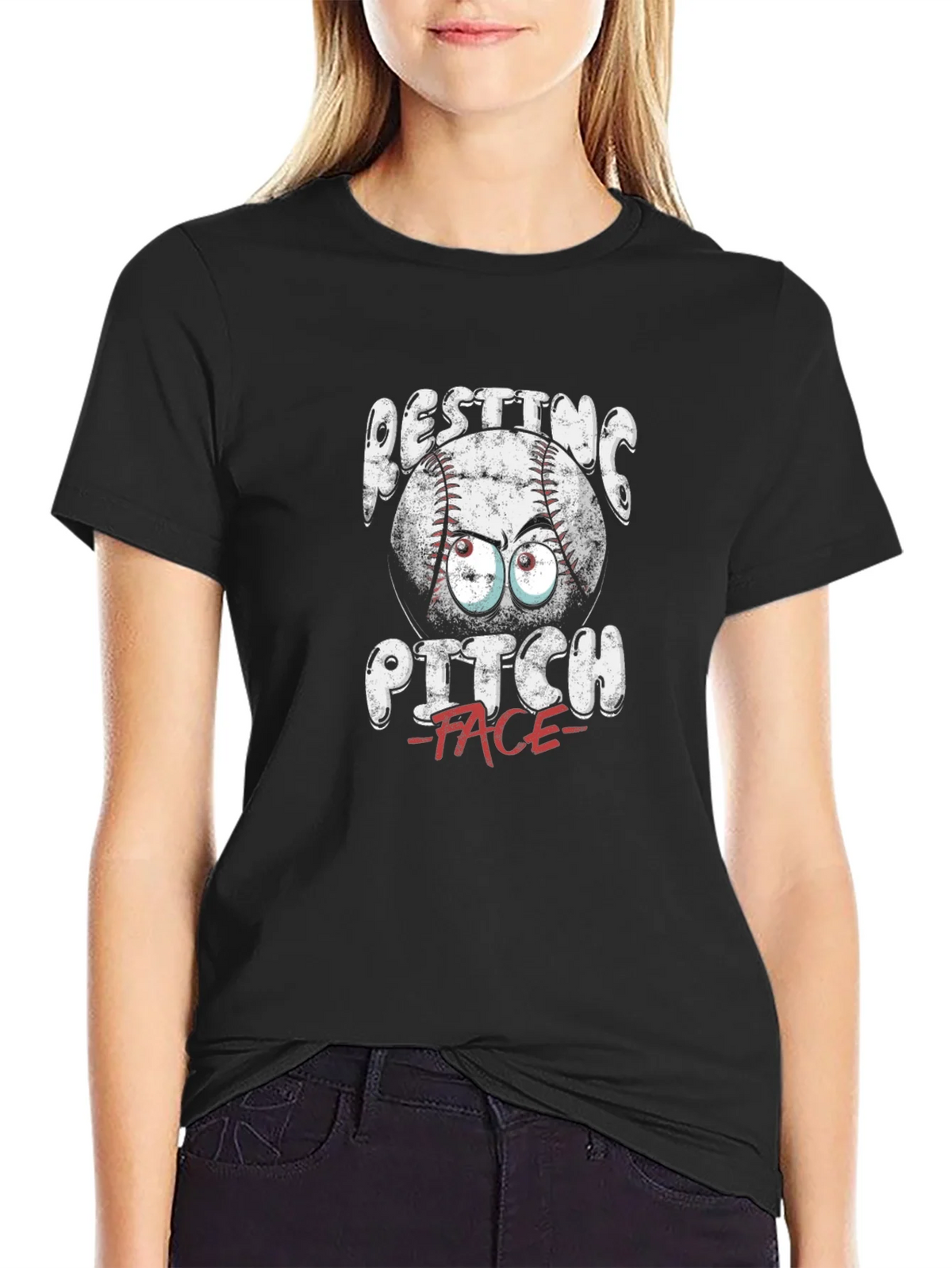 Resting Pitch Face T-Shirt - Baseball Funny Graphic Tee product image 2