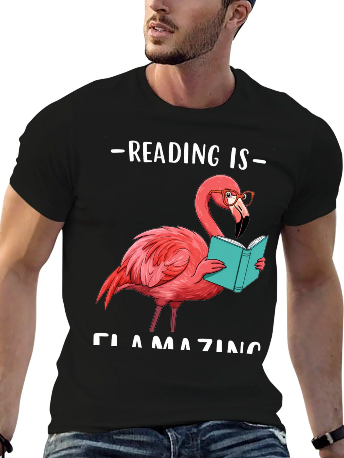 Reading Flamingo T-Shirt product image 6