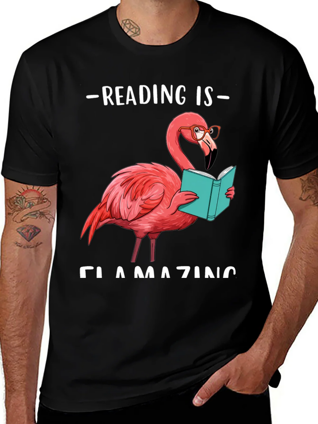 Reading Flamingo T-Shirt product image 1