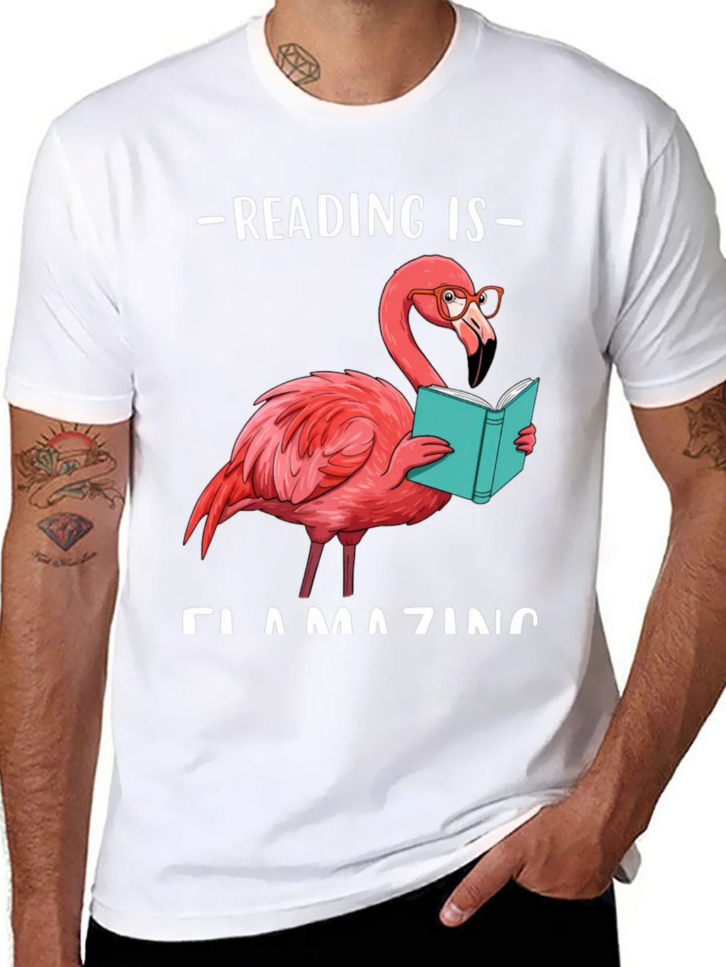 Reading Flamingo T-Shirt product image 7