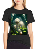 Mystic Mushroom Garden Black T-Shirt product image 1