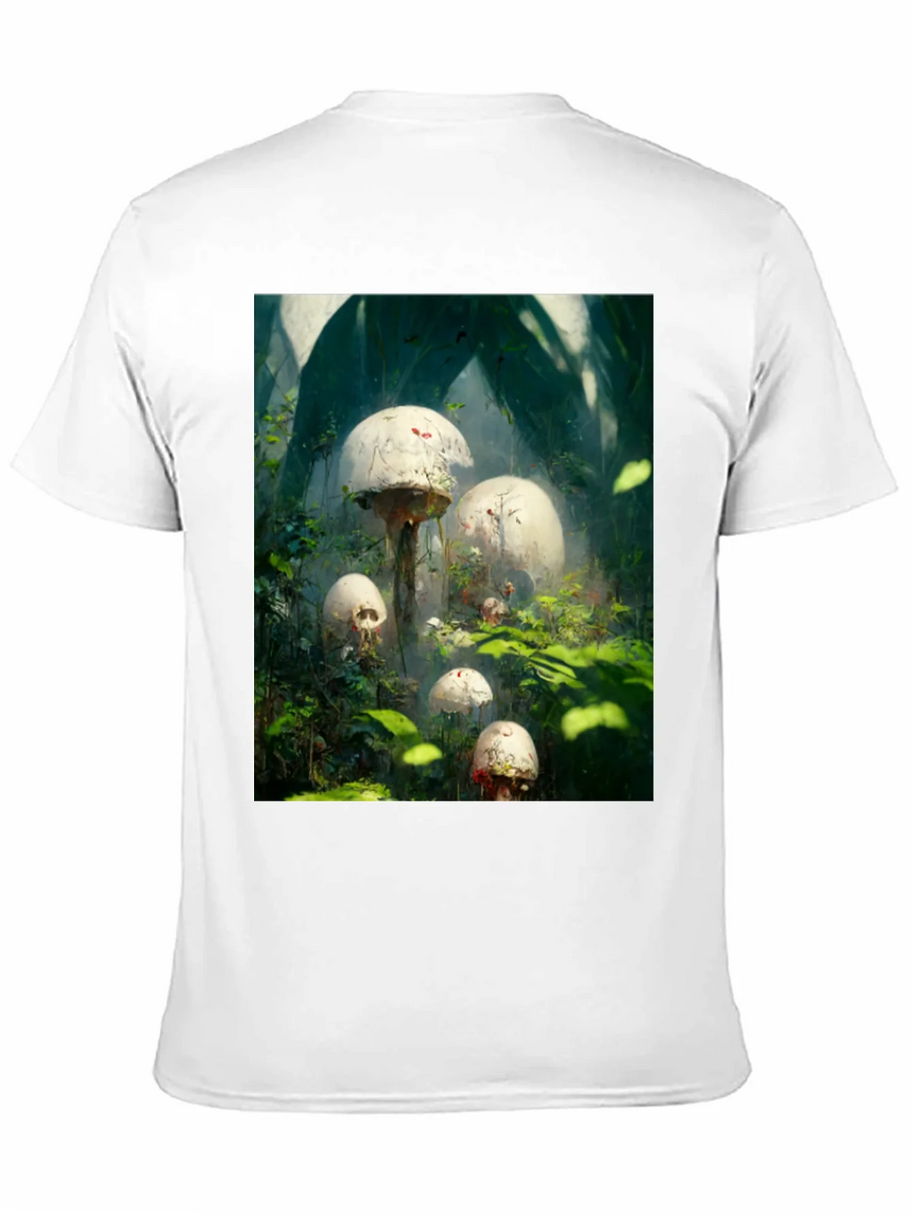 Mystic Mushroom Garden Black T-Shirt product image 9
