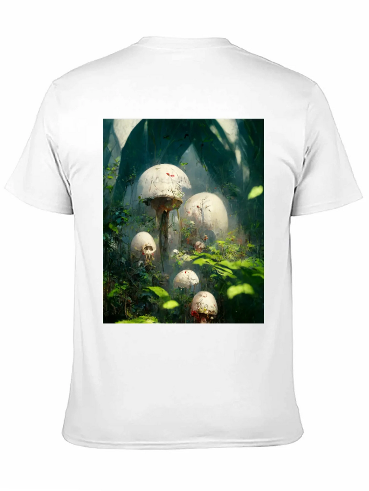Mystic Mushroom Garden Black T-Shirt product image 9