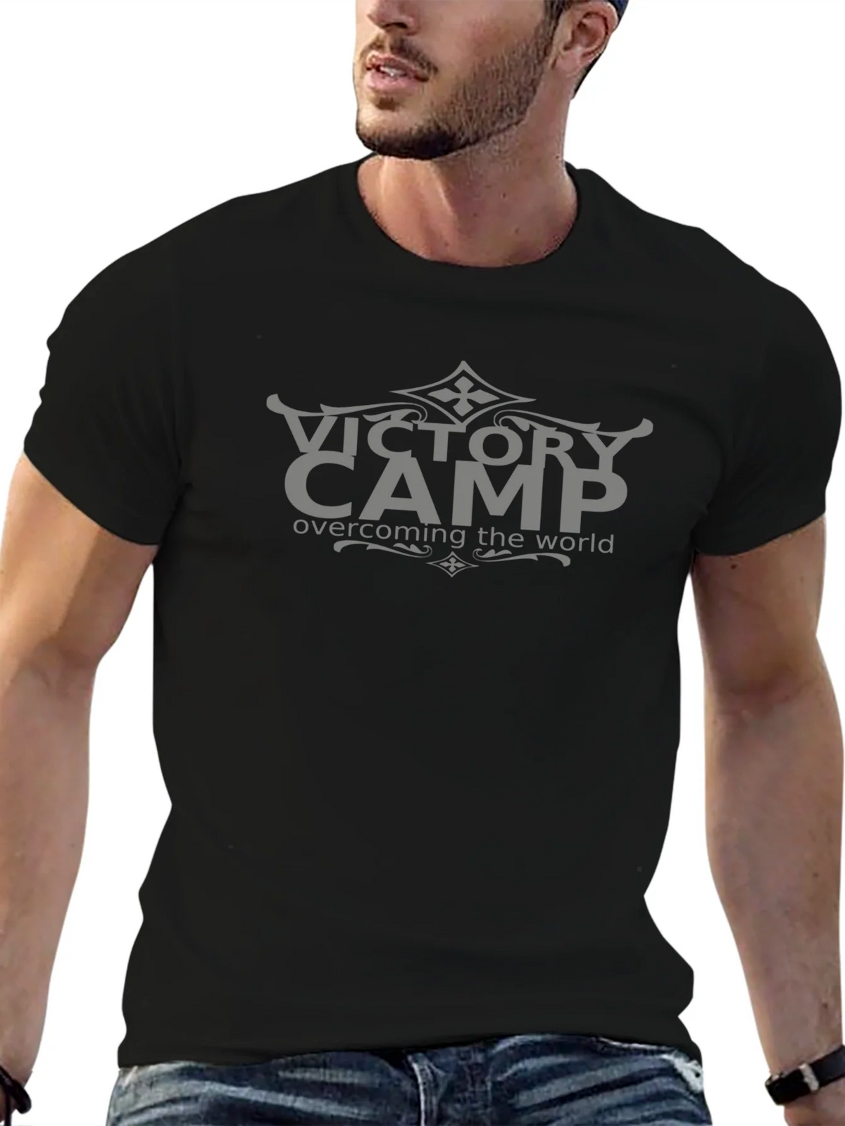 Victory Camp Black T-Shirt - Overcoming the World product image 6