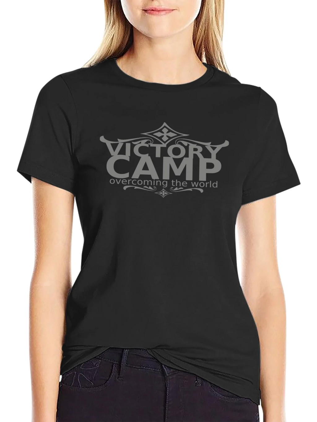 Victory Camp Black T-Shirt - Overcoming the World product image 2