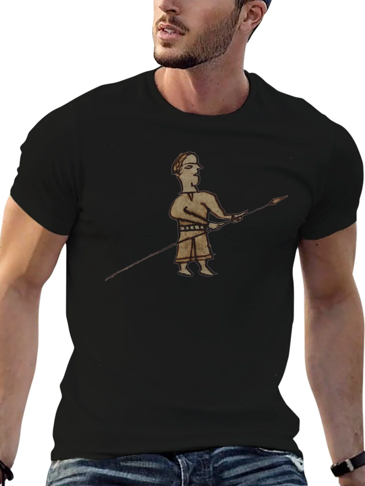 Historical Warrior Graphic Black T-Shirt product image 6