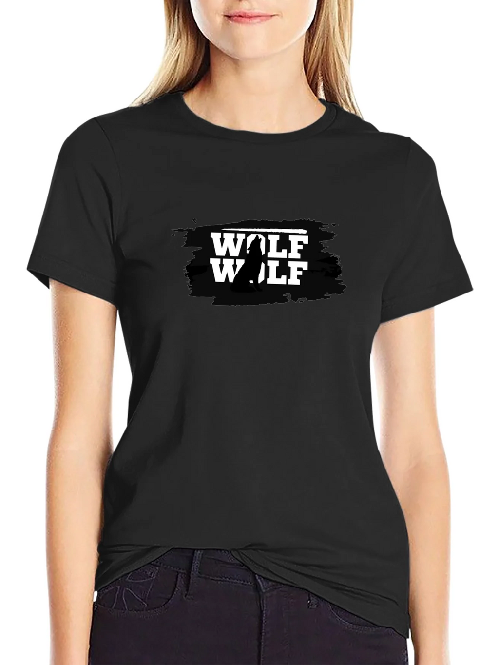 Wolf Graphic T-Shirt - Black Mens product image 2