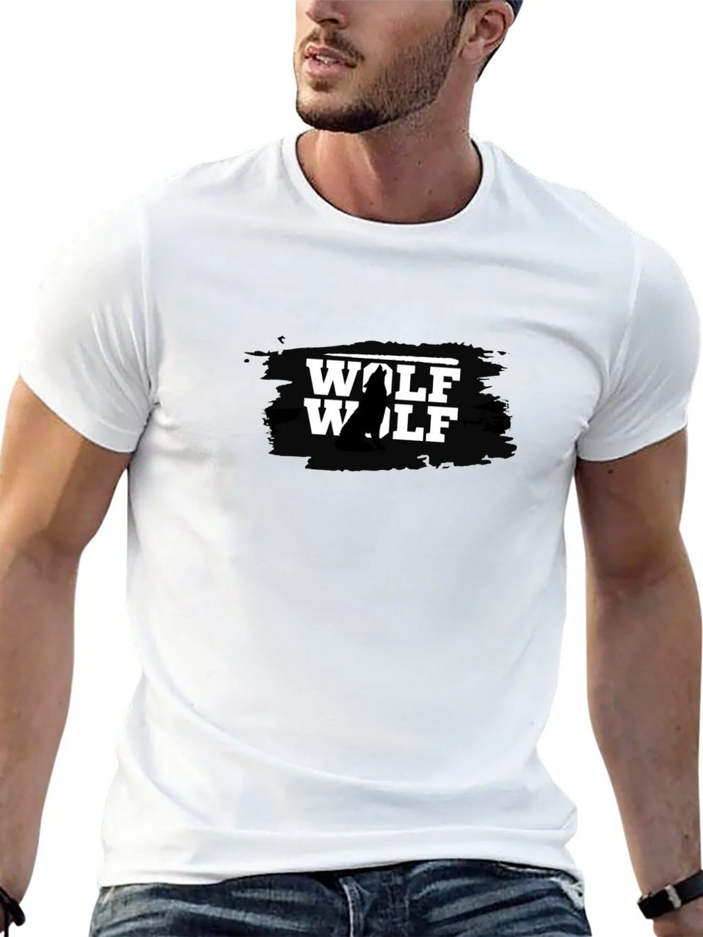 Wolf Graphic T-Shirt - Black Mens product image 12