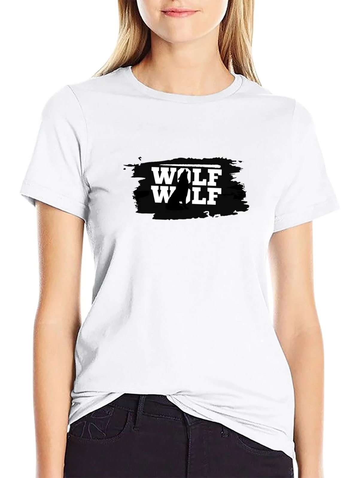 Wolf Graphic T-Shirt - Black Mens product image 8