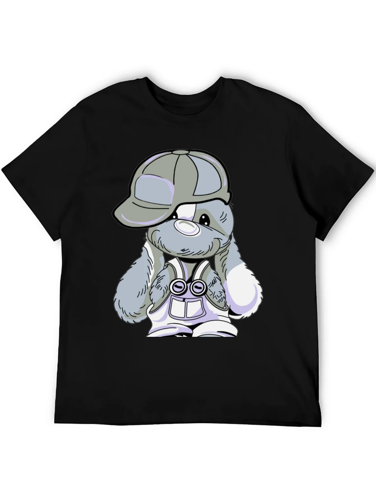 Cool Bunny Tee - Black Cotton T-Shirt product image 3