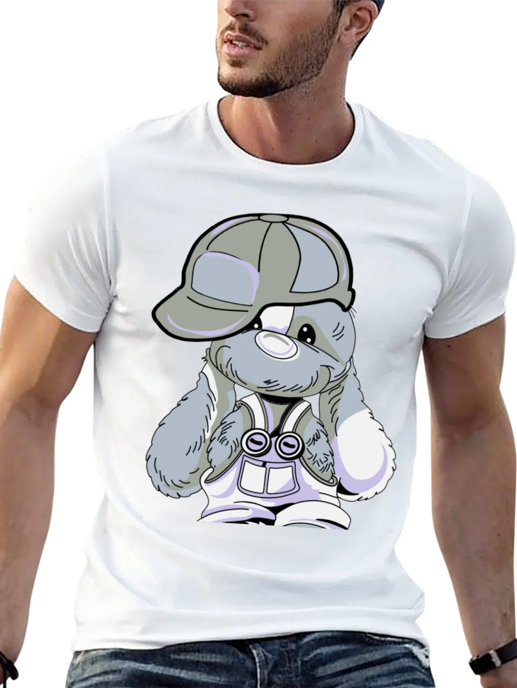 Cool Bunny Tee - Black Cotton T-Shirt product image 9