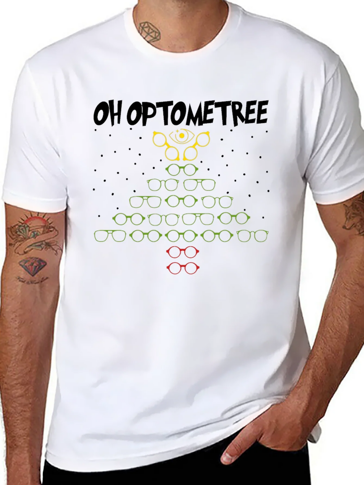 Oh Optometree T-Shirt - Christmas Glasses Tree product image 5