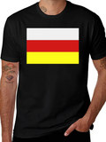 South Ossetia Flag T-Shirt - Black Cotton Tee product image 1