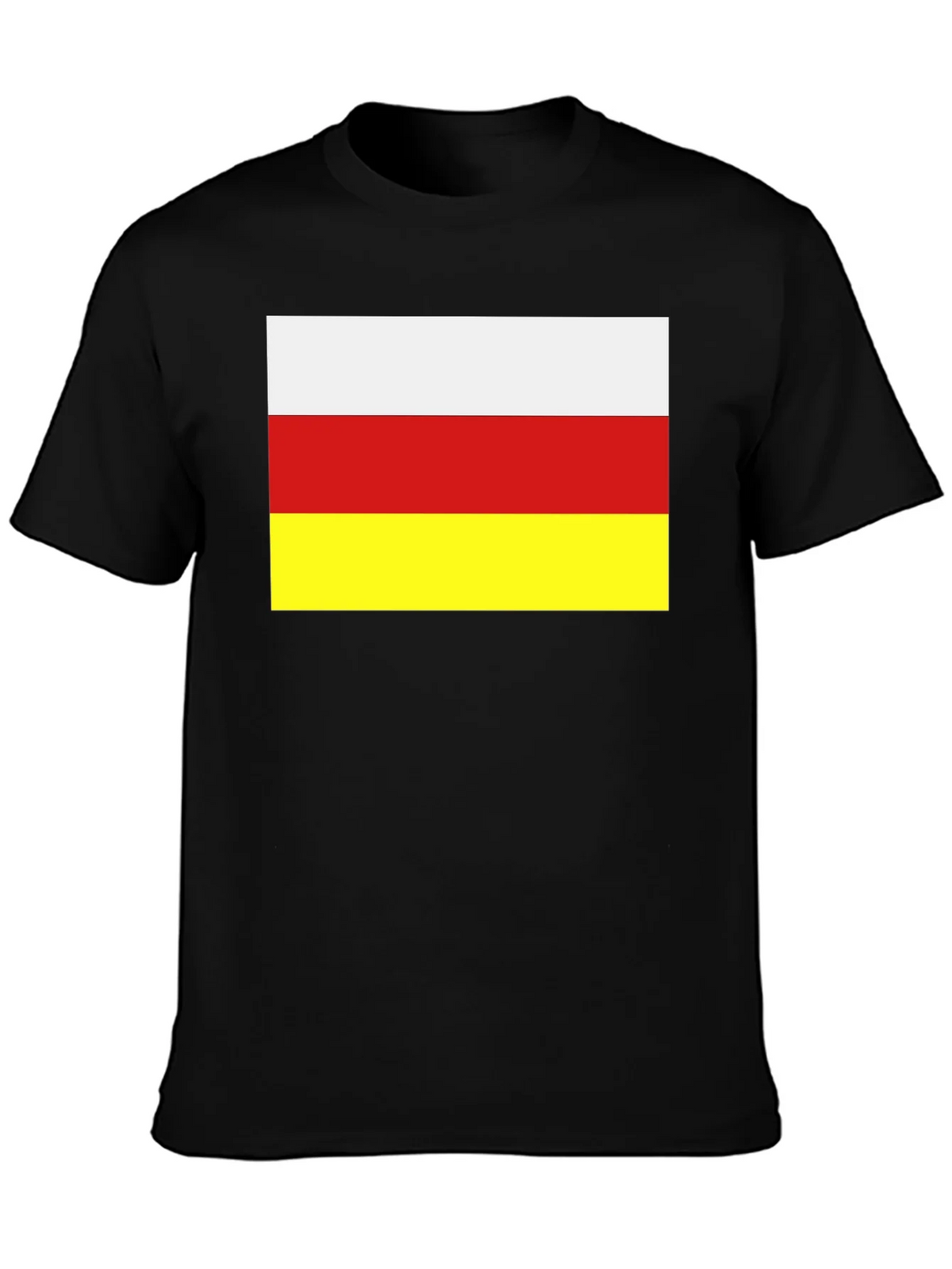 South Ossetia Flag T-Shirt - Black Cotton Tee product image 3