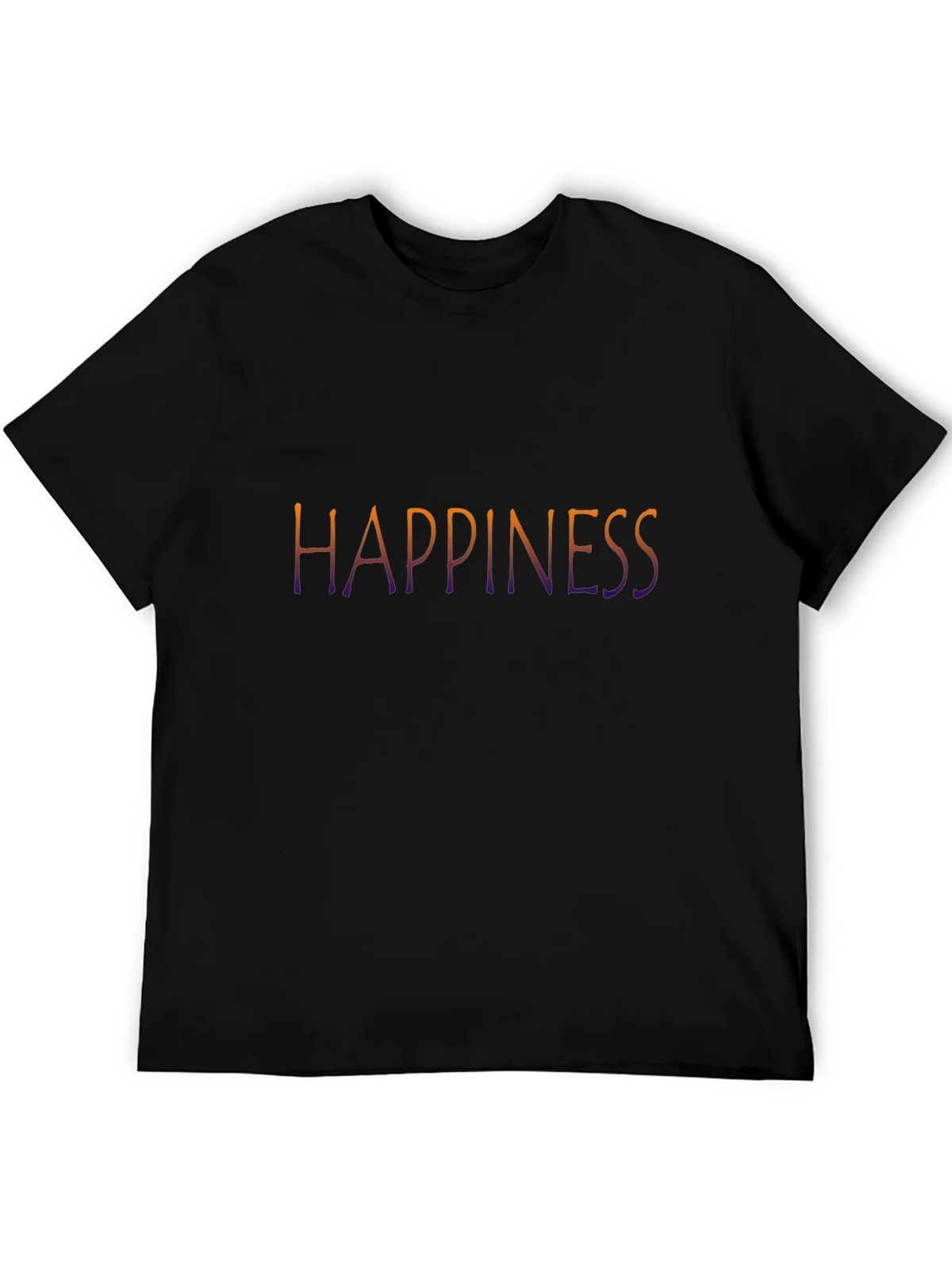 Happiness Graphic Tee - Black Casual T-Shirt product image 5