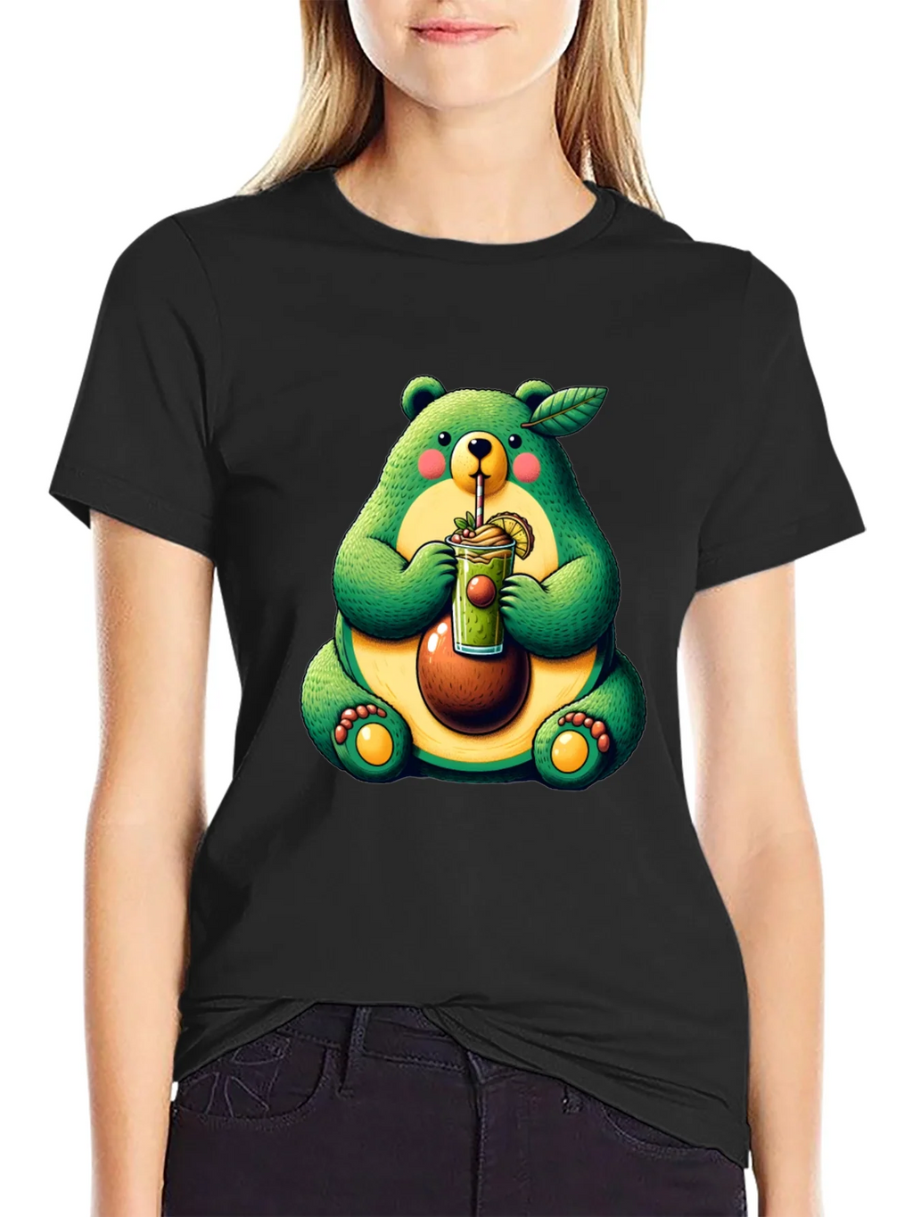 Avocado Bear Graphic Tee - Cute & Unique! product image 2