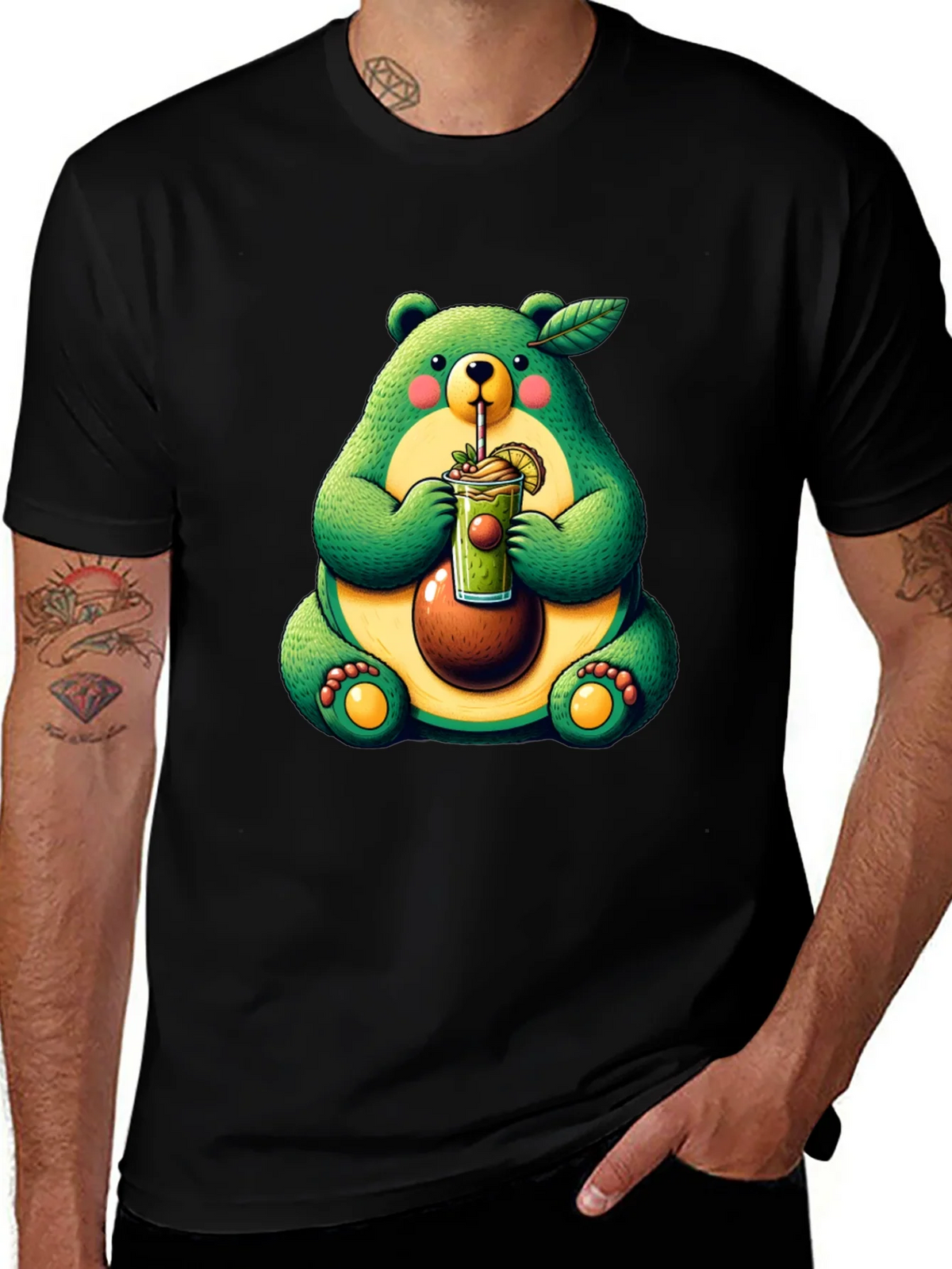Avocado Bear Graphic Tee - Cute & Unique! product image 1