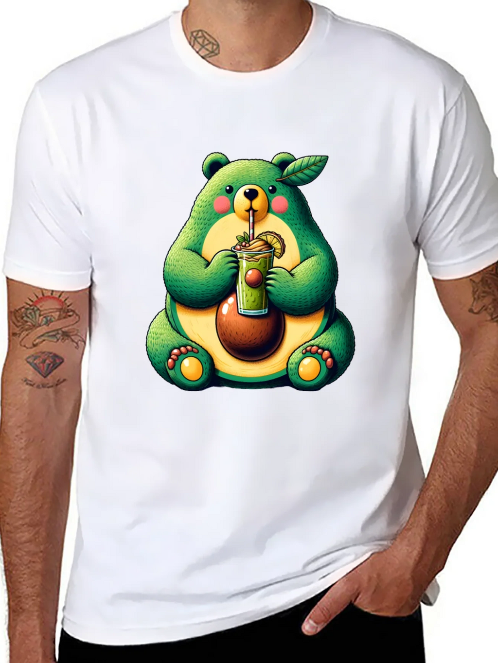 Avocado Bear Graphic Tee - Cute & Unique! product image 7
