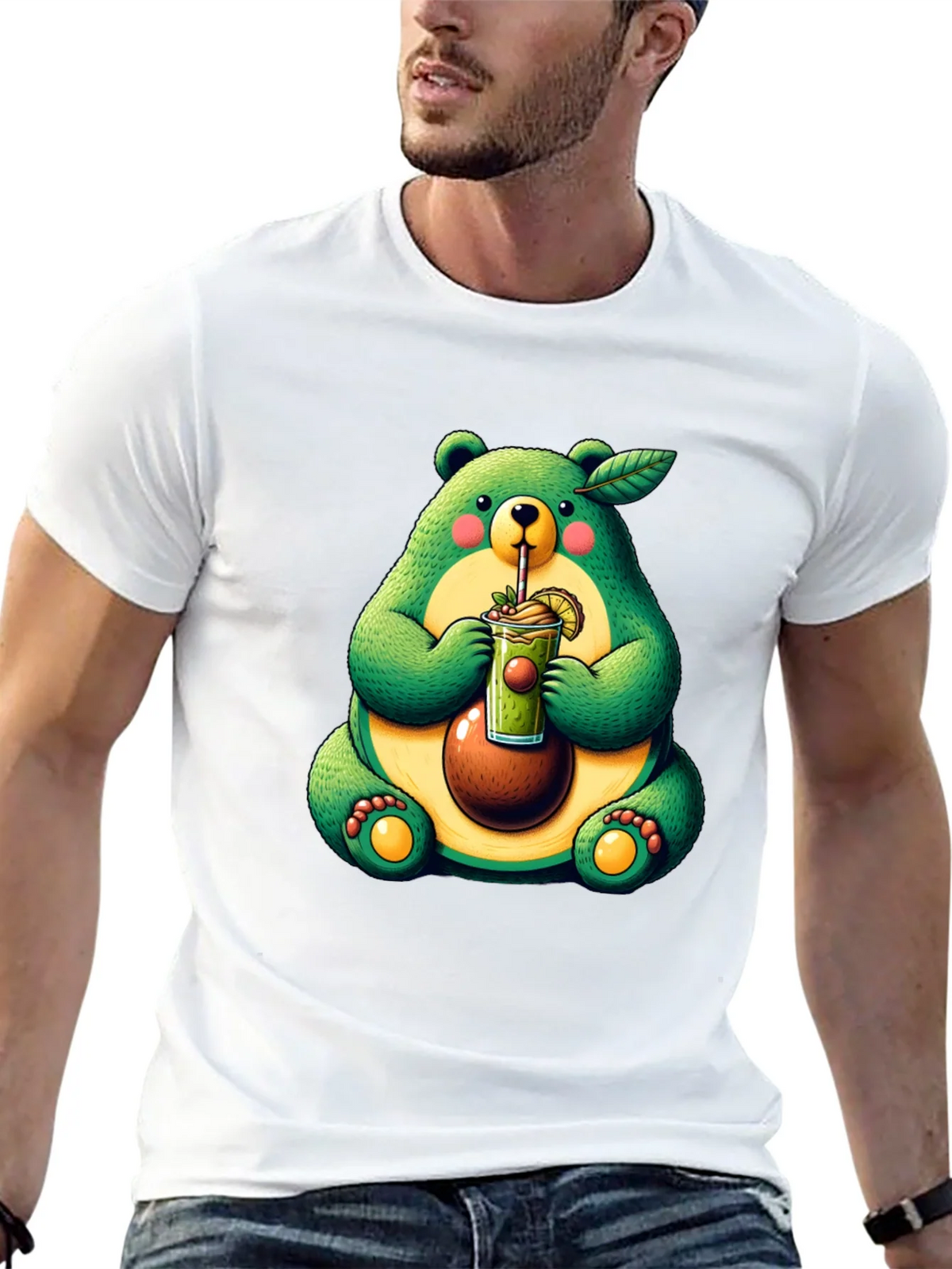Avocado Bear Graphic Tee - Cute & Unique! product image 11
