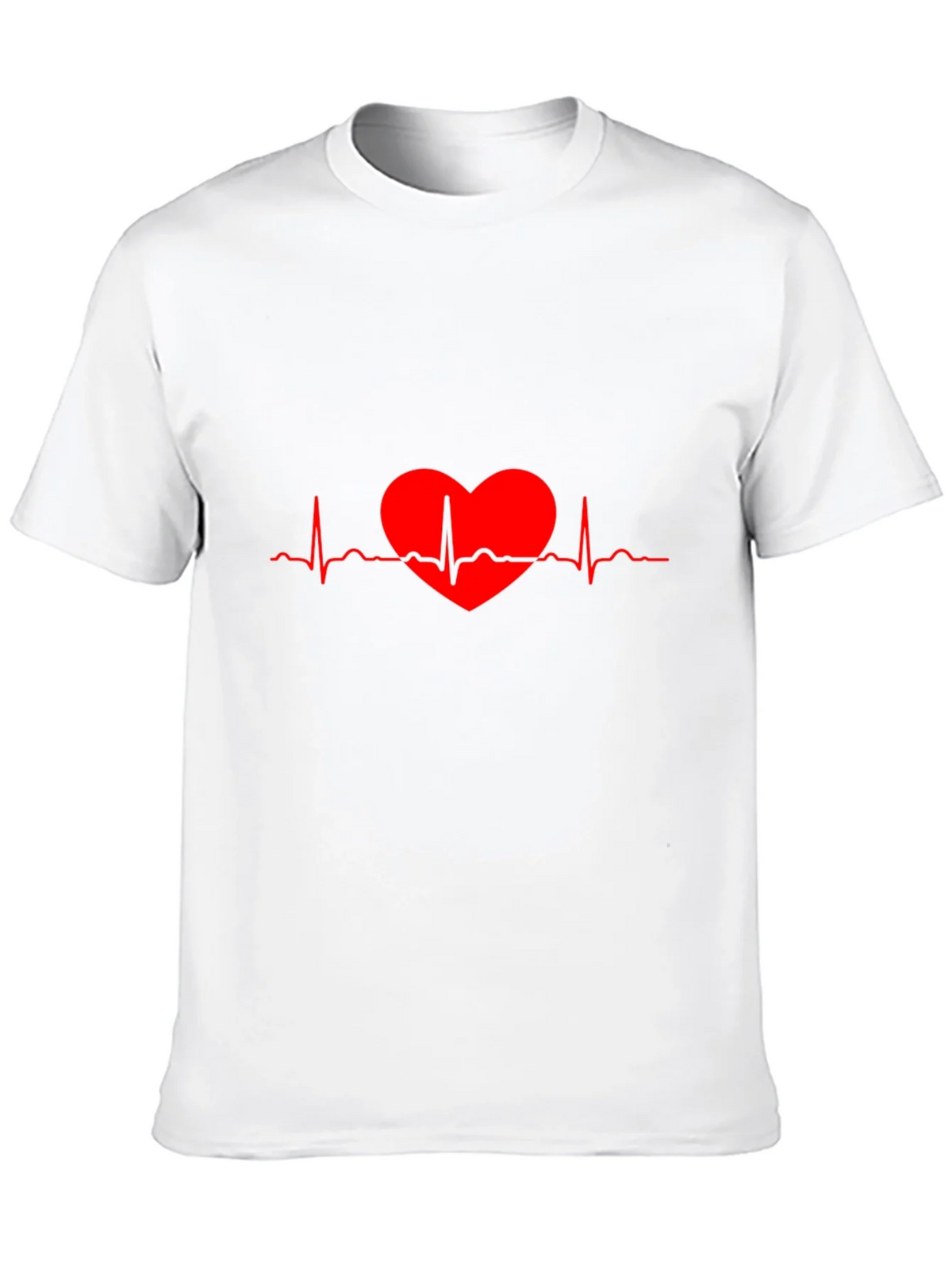 Heartbeat Heart Red Line Art T-Shirt product image 9