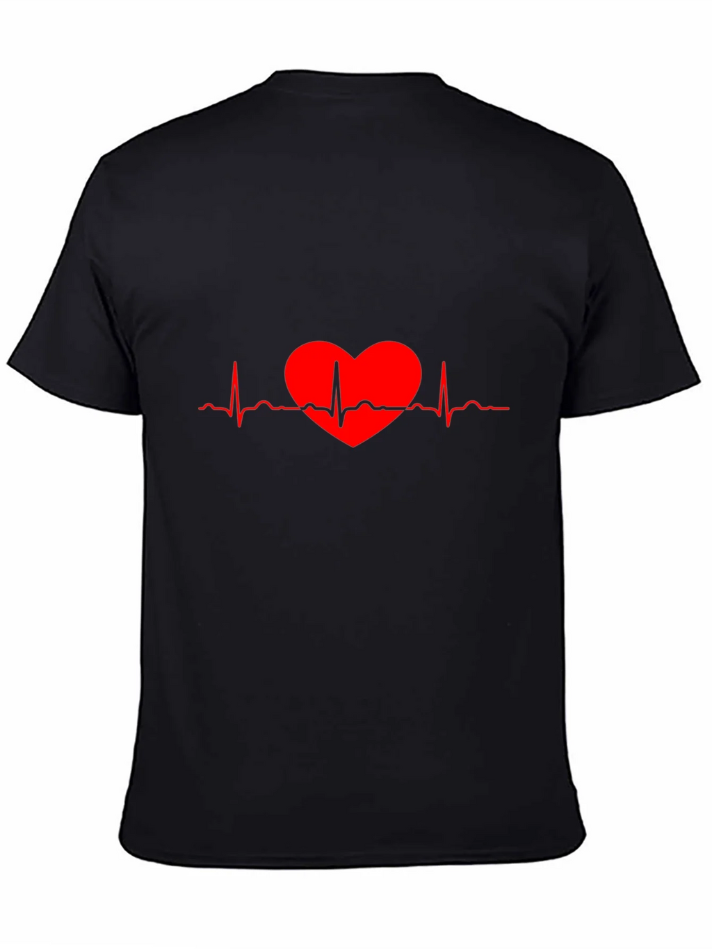 Heartbeat Heart Red Line Art T-Shirt product image 4