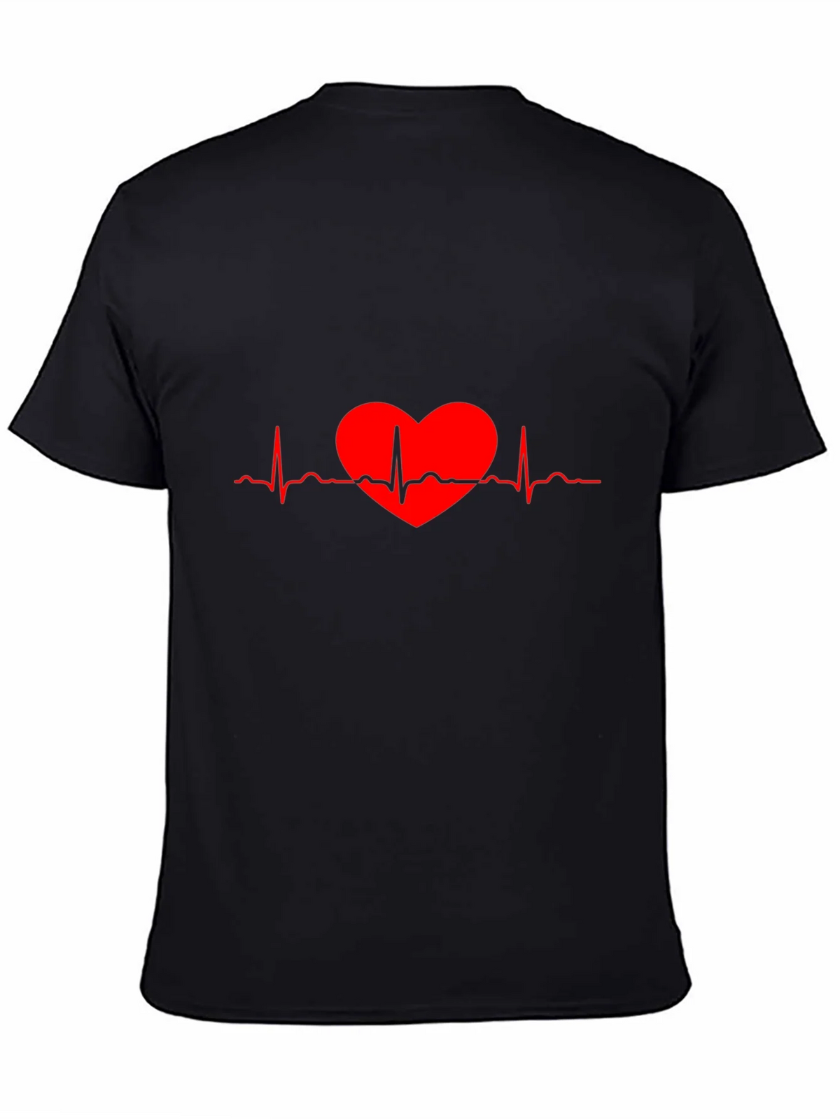 Heartbeat Heart Red Line Art T-Shirt product image 4