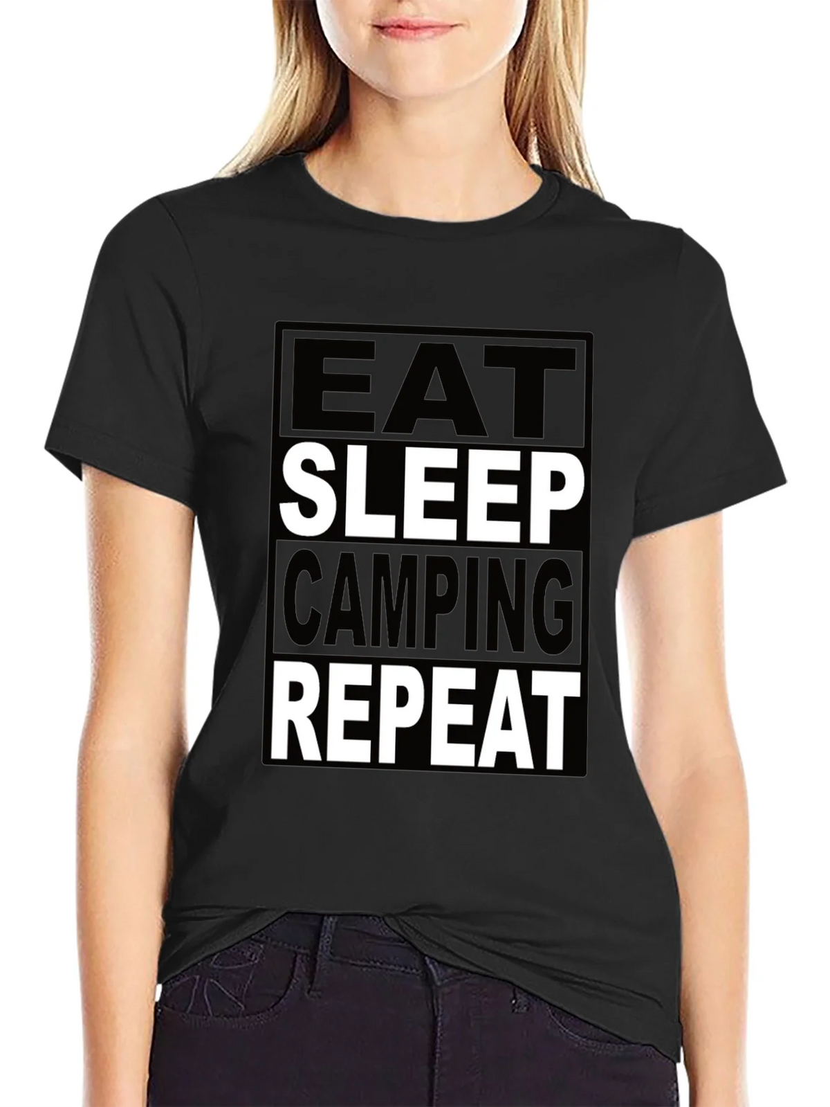 Eat Sleep Camping Repeat Graphic Tee product image 2
