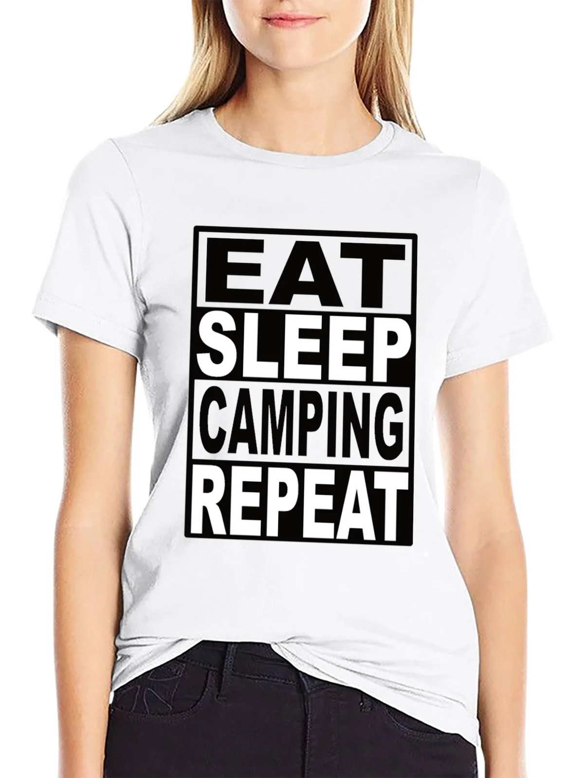 Eat Sleep Camping Repeat Graphic Tee product image 8