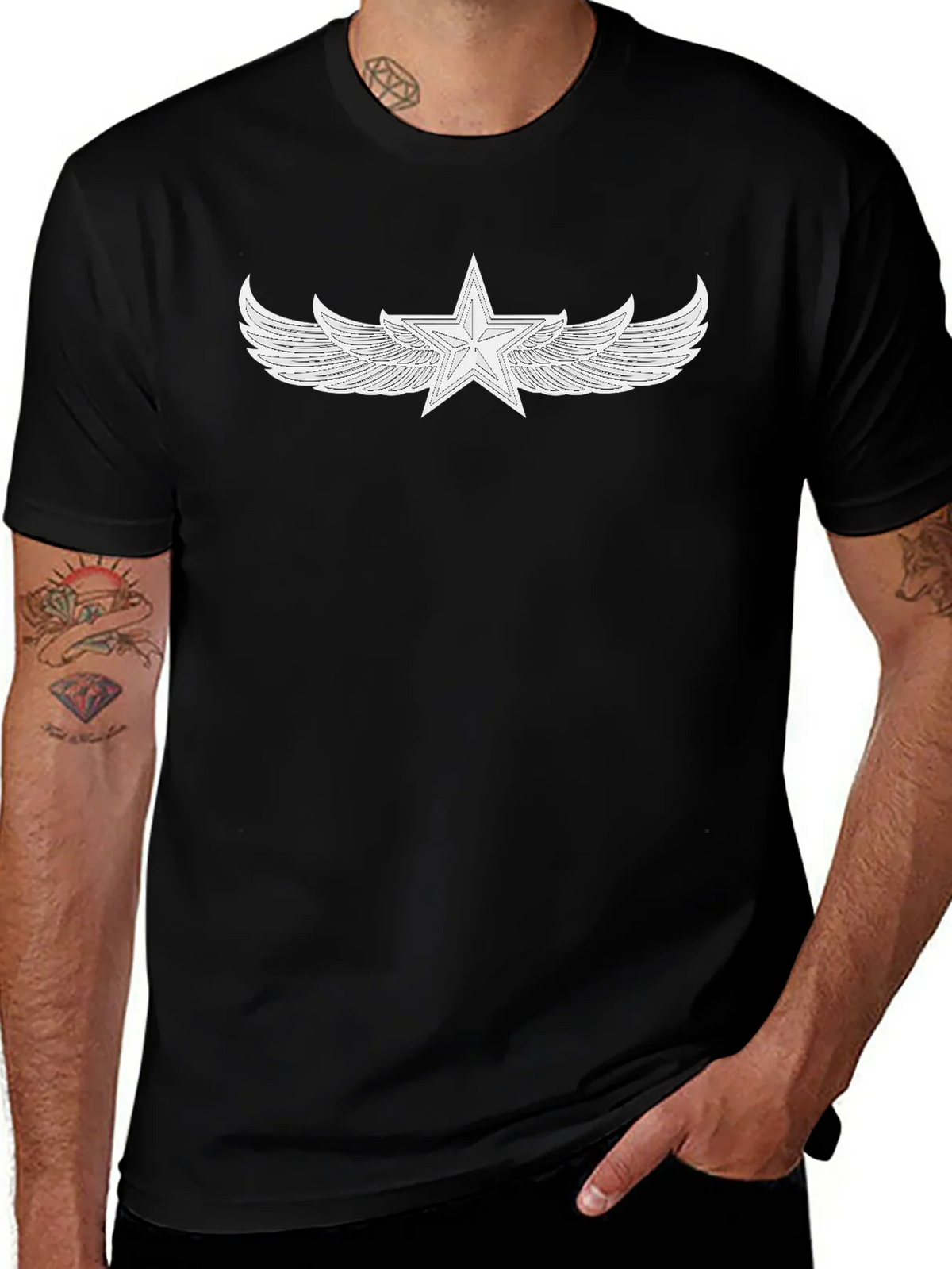 Winged Star Graphic Tee - Cool Style product image 1