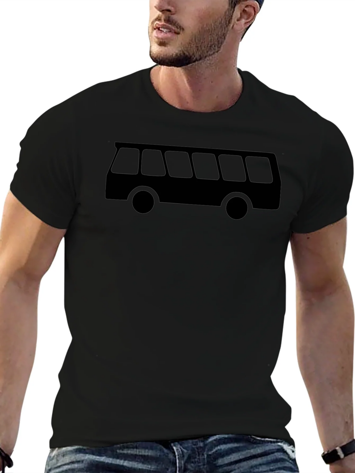 Retro Bus Graphic Tee - Black product image 6