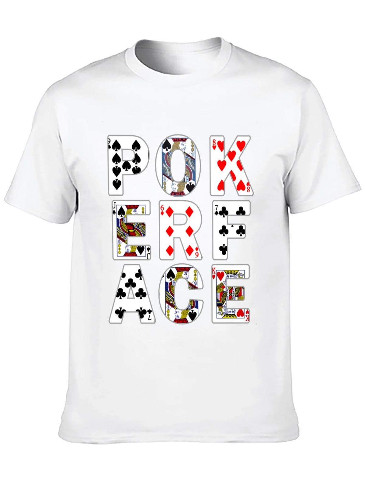 Poker Face Graphic Tee - Black Cotton T-Shirt product image 7