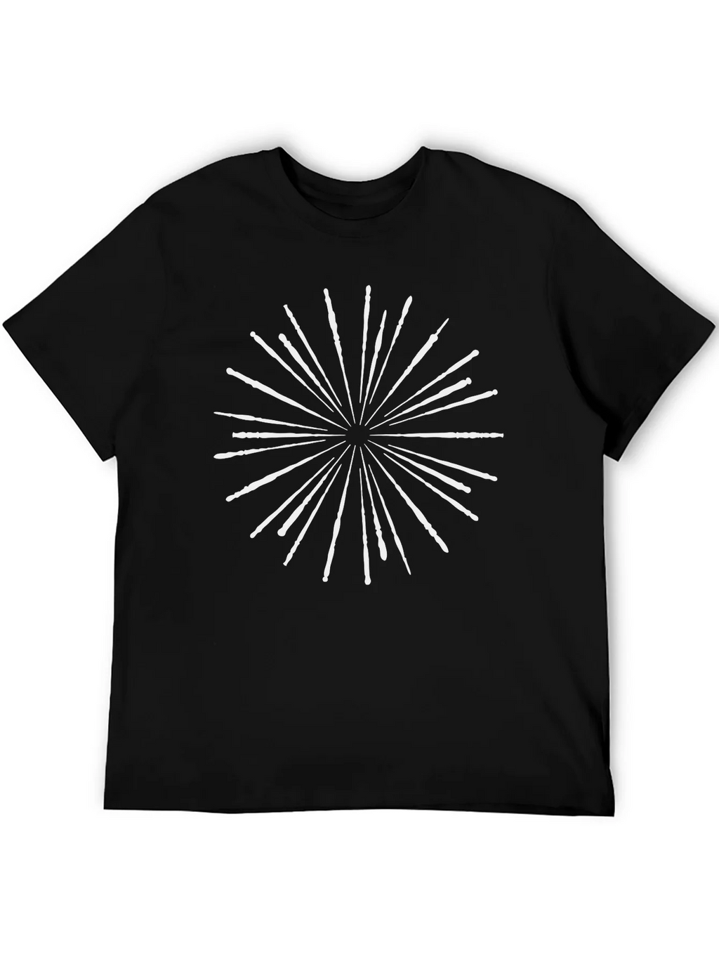 Wizard Wand Burst Black T-Shirt product image 5