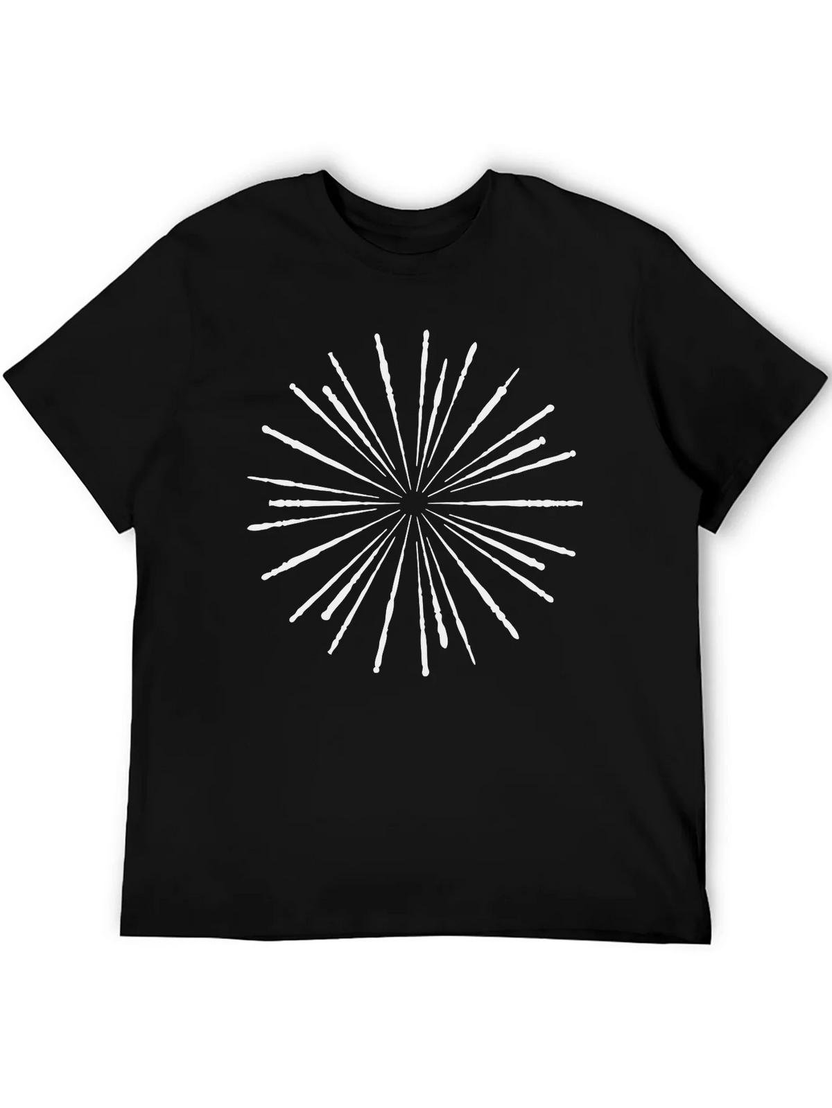 Wizard Wand Burst Black T-Shirt product image 5