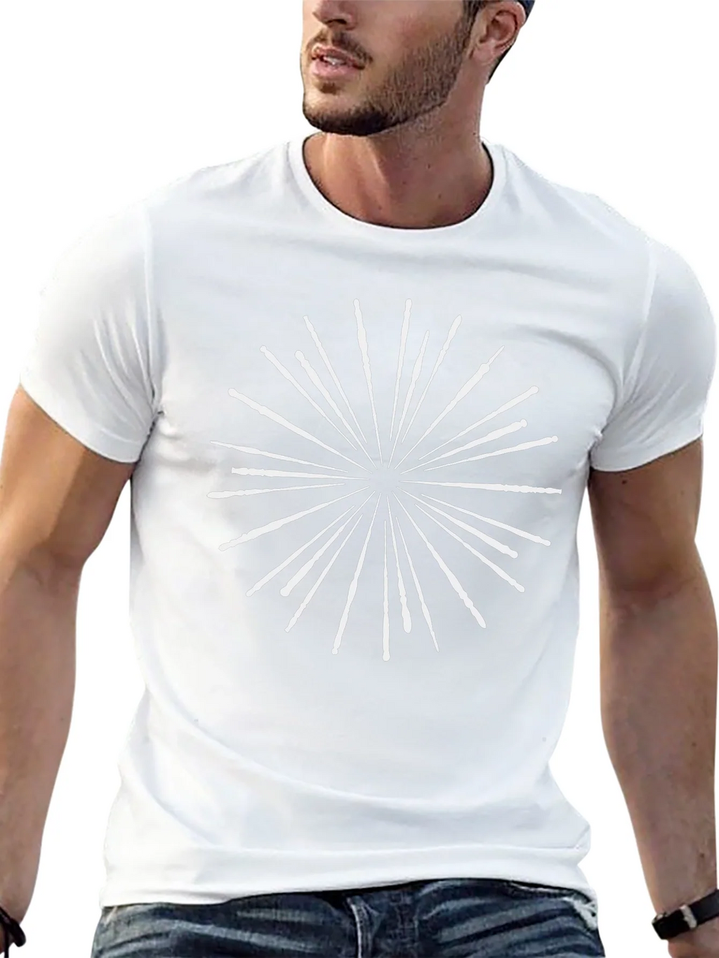Wizard Wand Burst Black T-Shirt product image 12