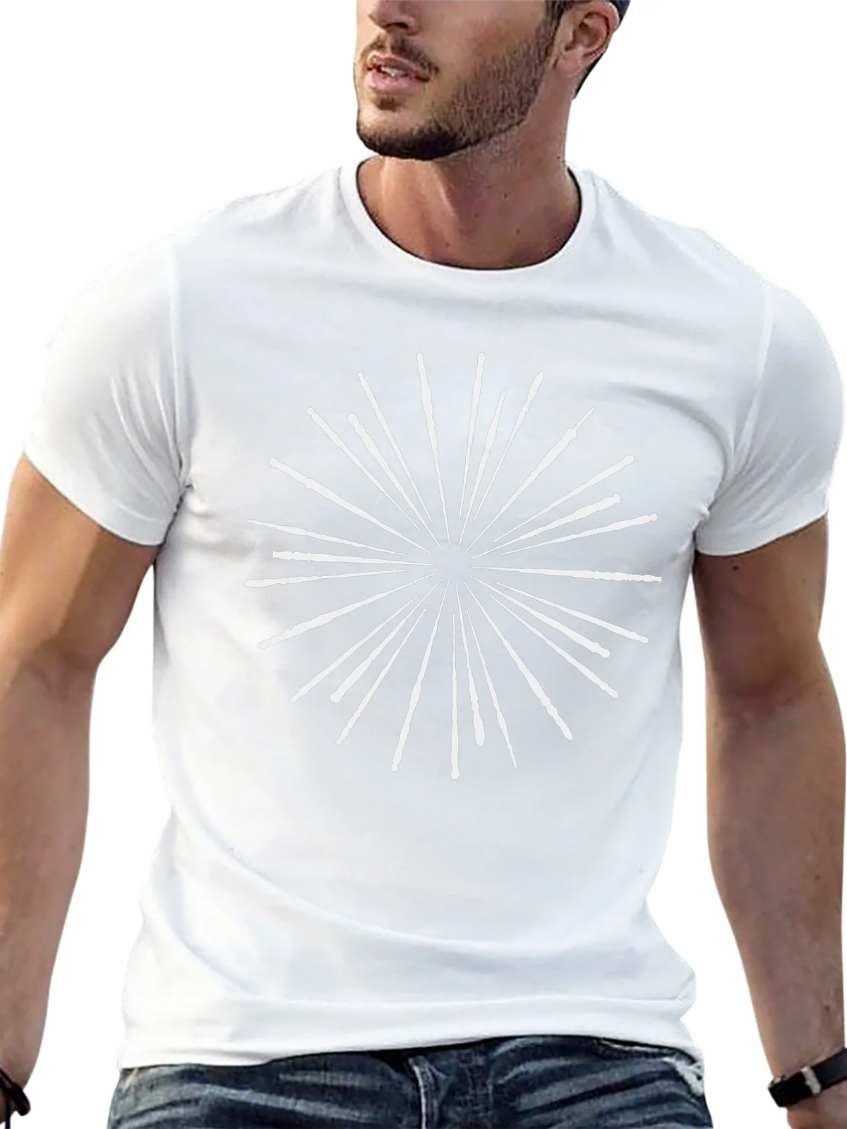 Wizard Wand Burst Black T-Shirt product image 12