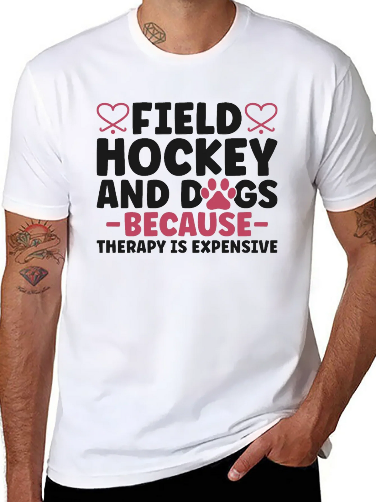 Field Hockey & Dogs T-Shirt - Therapy Expensive Tee product image 6