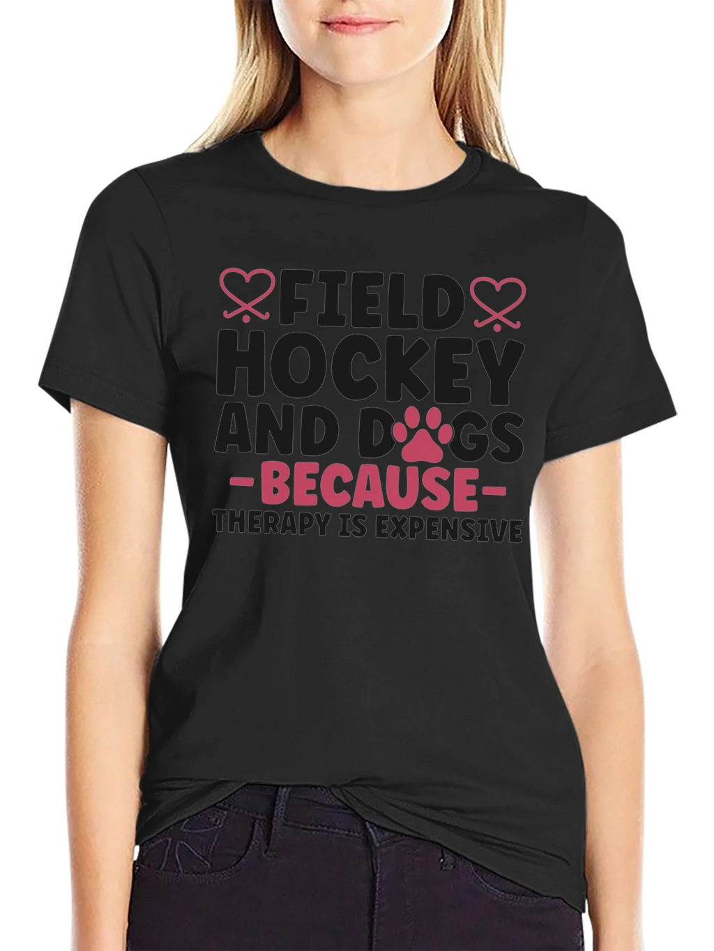 Field Hockey & Dogs T-Shirt - Therapy Expensive Tee product image 2