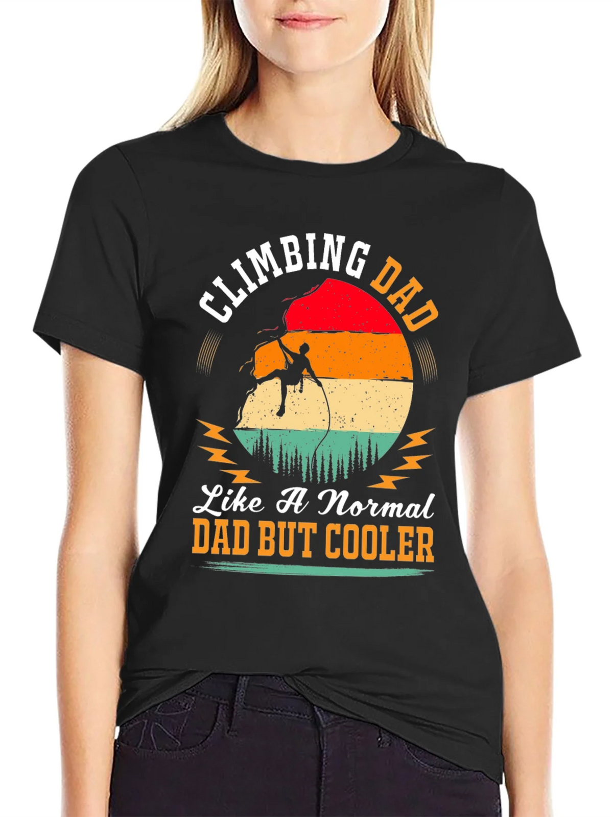 Climbing Dad Graphic Tee - Cool Fathers Day Gift product image 1