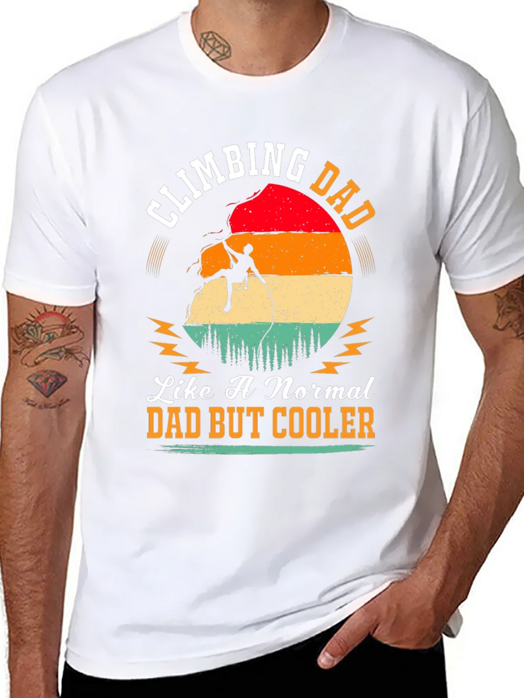 Climbing Dad Graphic Tee - Cool Fathers Day Gift product image 4