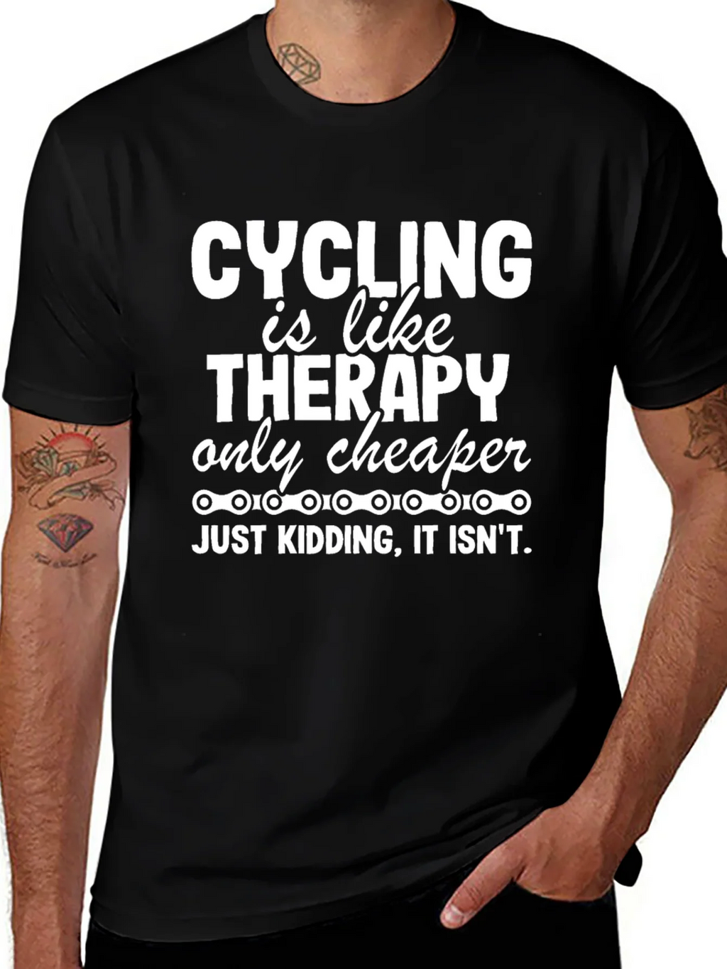 Cycling Therapy T-Shirt - Funny Biker Tee product image 1