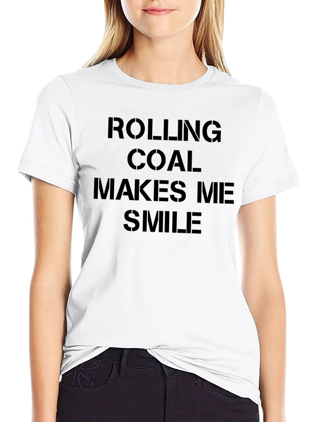 Rolling Coal Makes Me Smile Black T-Shirt product image 8