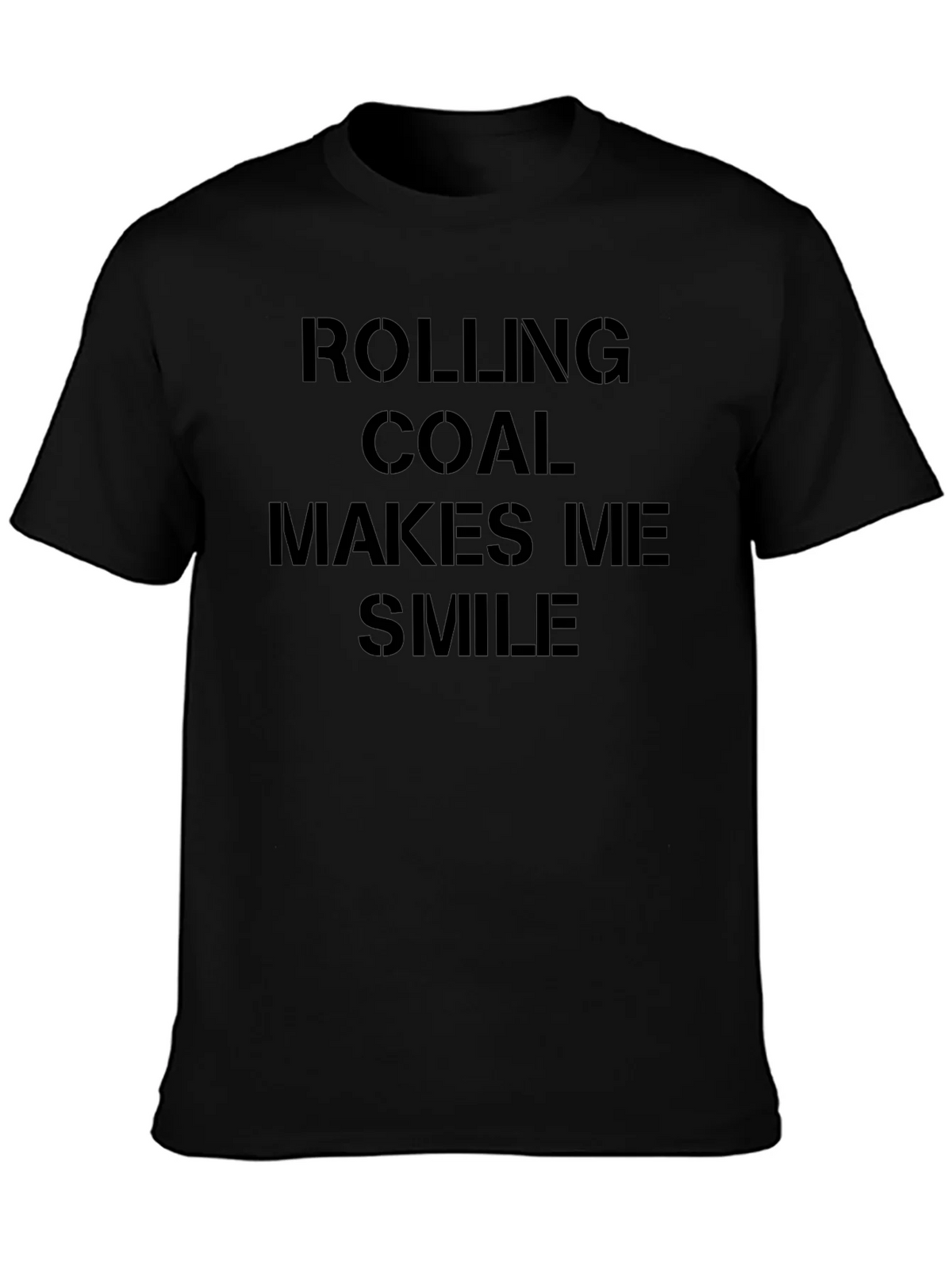 Rolling Coal Makes Me Smile Black T-Shirt product image 3