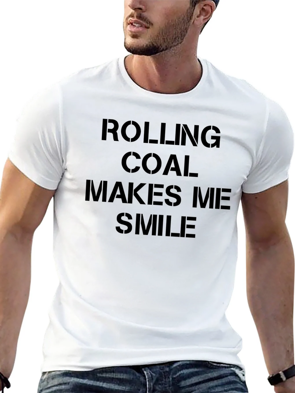 Rolling Coal Makes Me Smile Black T-Shirt product image 12