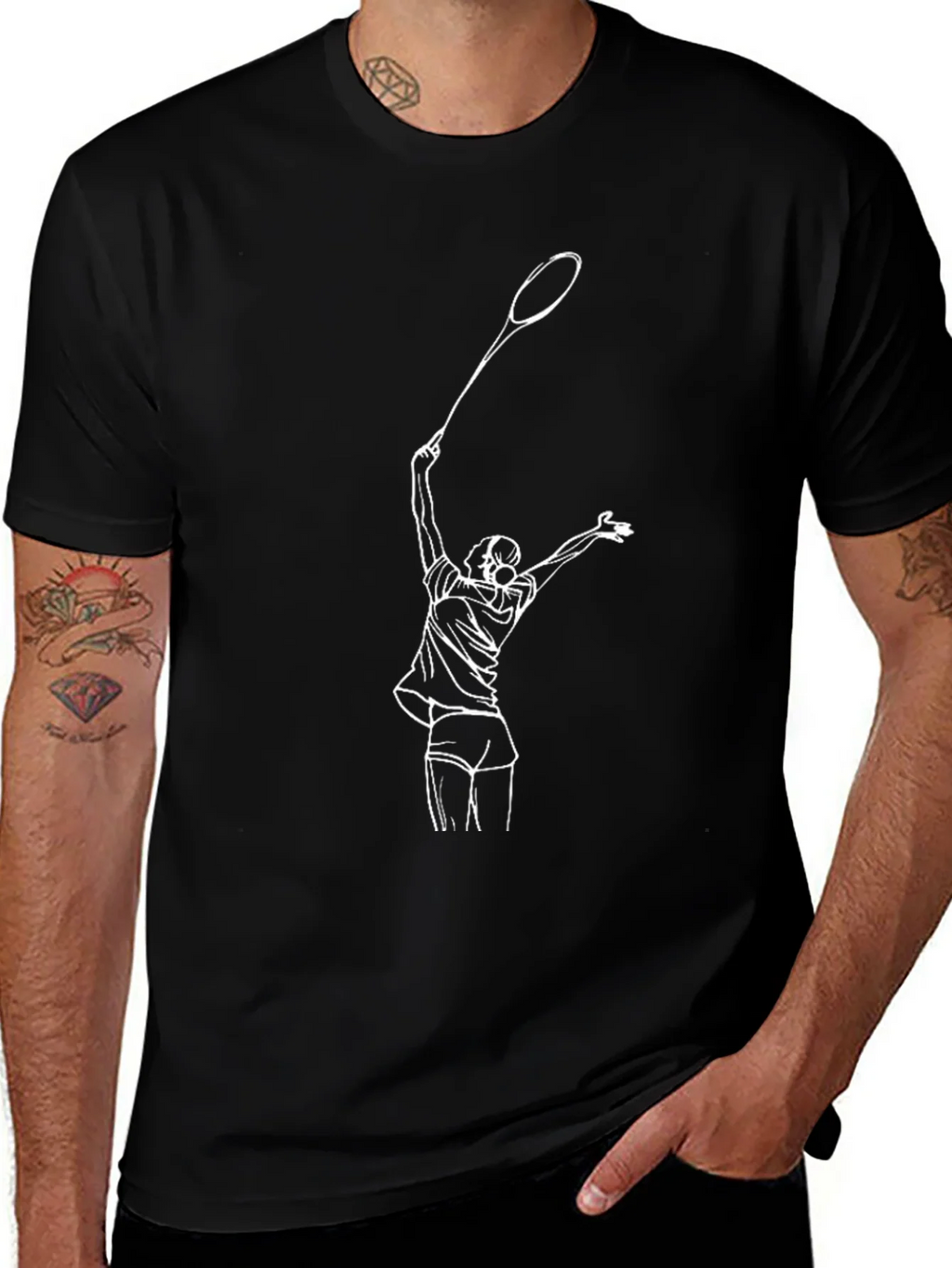 Tennis Player Graphic Tee - Serve Up Style product image 1