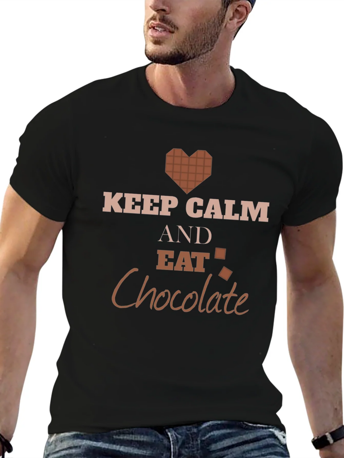 Keep Calm and Eat Chocolate Graphic Tee product image 4