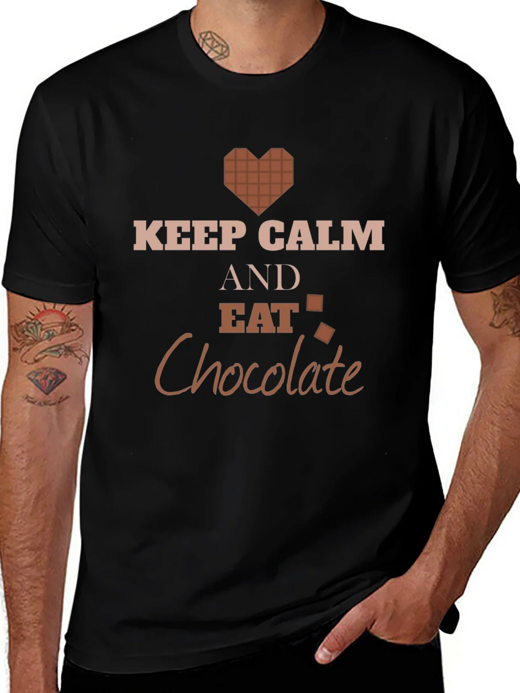 Keep Calm and Eat Chocolate Graphic Tee product image 1