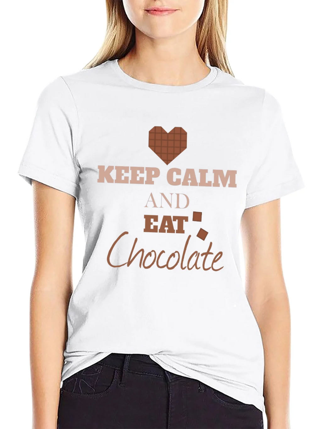 Keep Calm and Eat Chocolate Graphic Tee product image 5